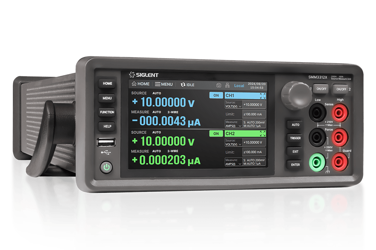 SIGLENT SMM3000X touchscreen source and measure interface